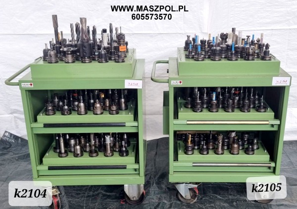 Wózek z oprawkami narzędziowymi ISO 40 . . Można k